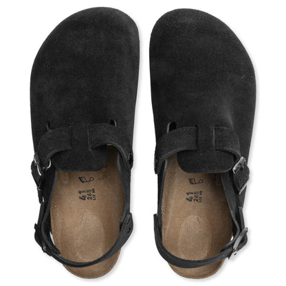 Wide Tokio Suede Leather Black