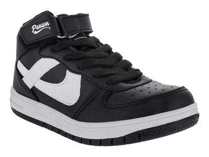 Tenis Panam Negro con Blanco para Niño