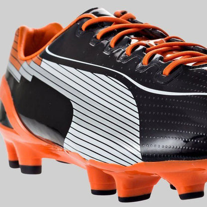 PUMA evoSPEED 1 FG Firm Ground Soccer Cleats Black White Orange