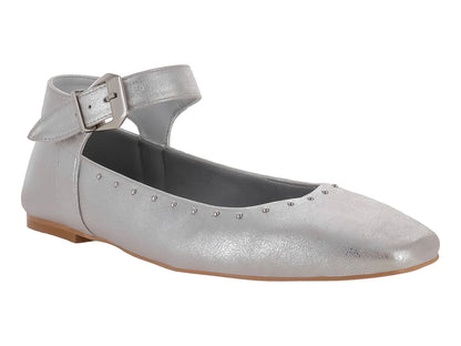 Zapatos Planos Senties Color Plata para Mujer