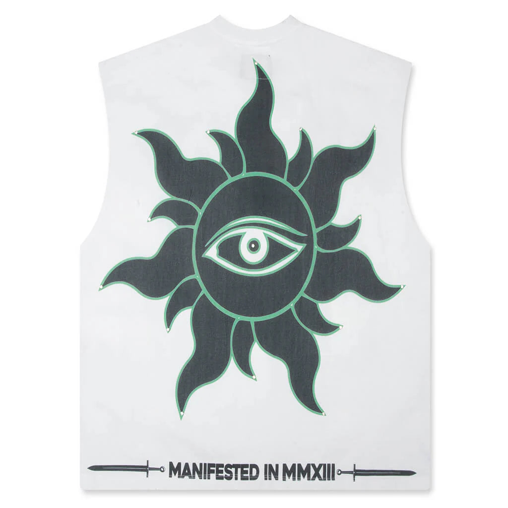 Sunken Liberty Sleeveless T Shirt White