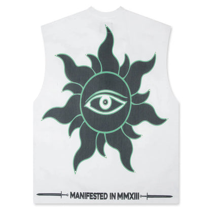 Sunken Liberty Sleeveless T Shirt White