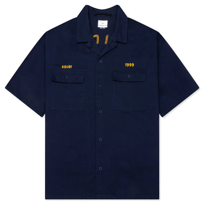 Mekanik Boiler S S Shirt Ink Blue