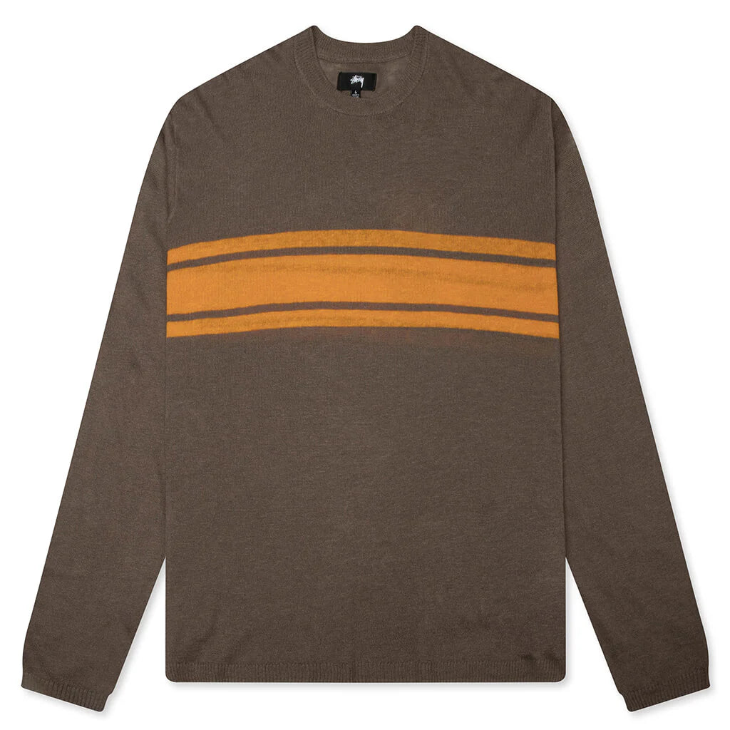 Lightweight Striped Sweater Brown