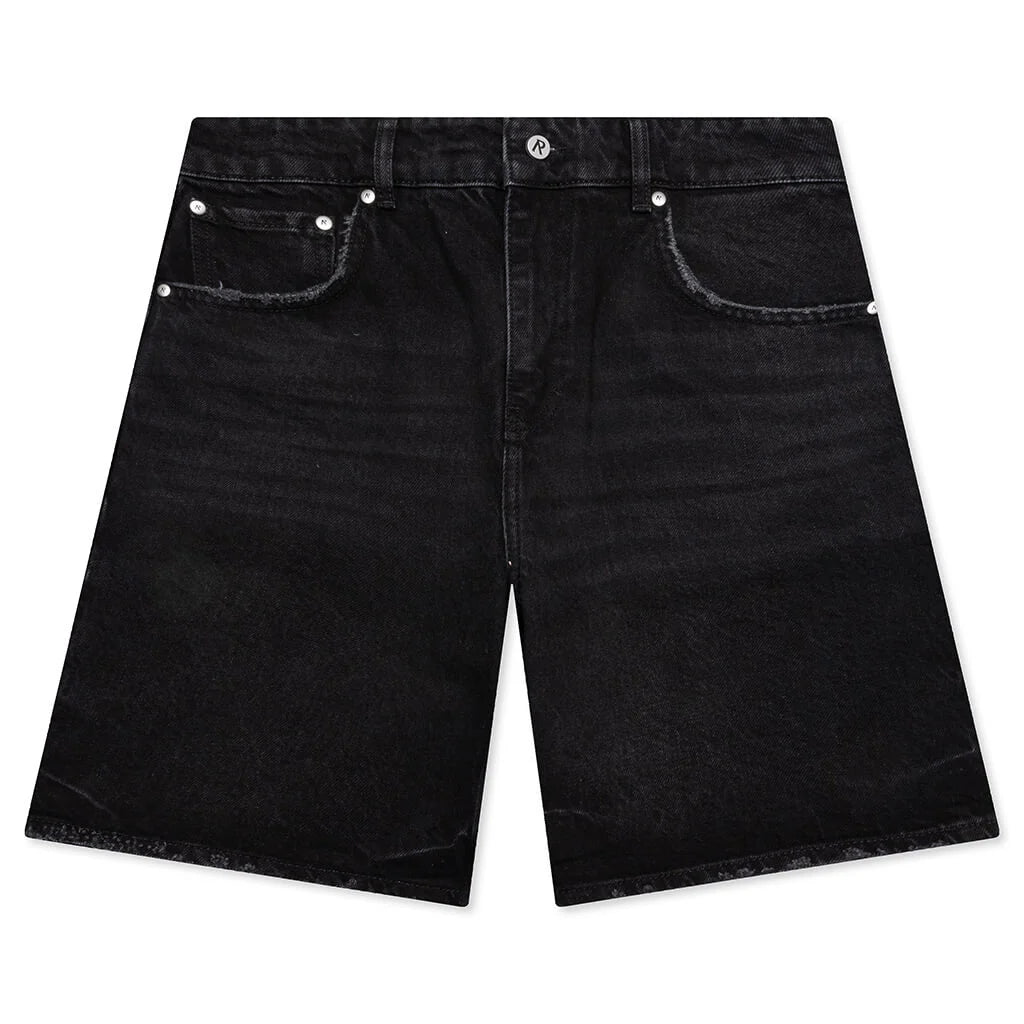 Tailored Denim Shorts Black