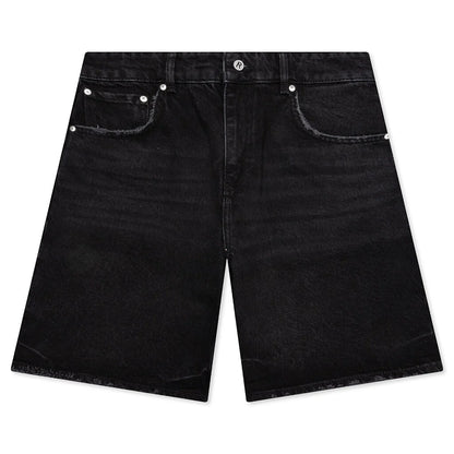 Tailored Denim Shorts Black