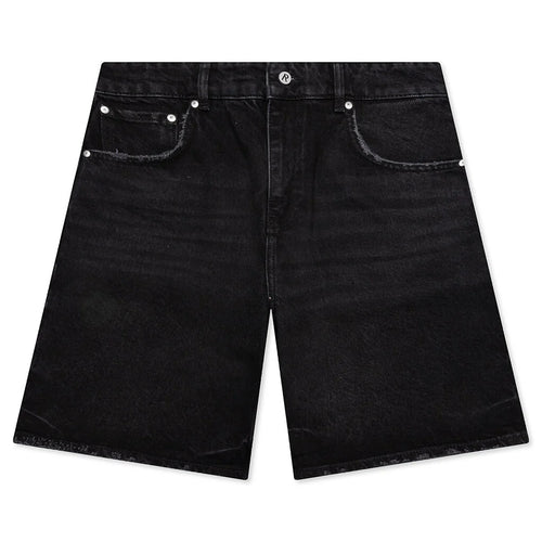 Tailored Denim Shorts Black