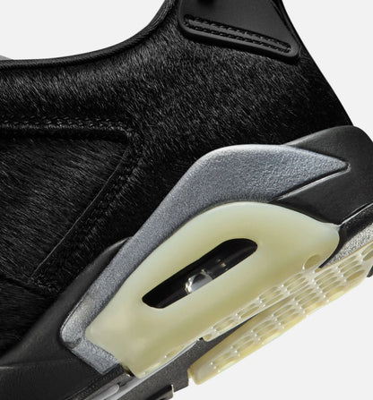 Air Jordan 6 Retro Low Blackout Womens Lifestyle Shoe Black Black