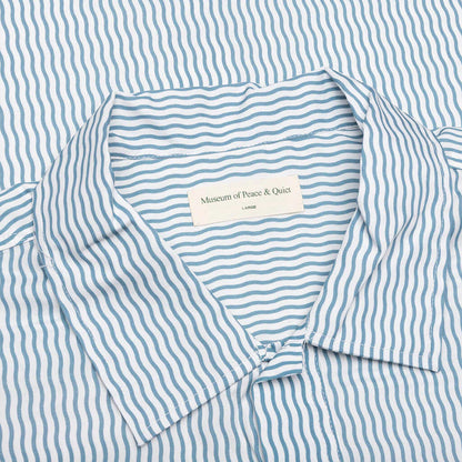 Wordmark Poplin Button Up Baby Blue
