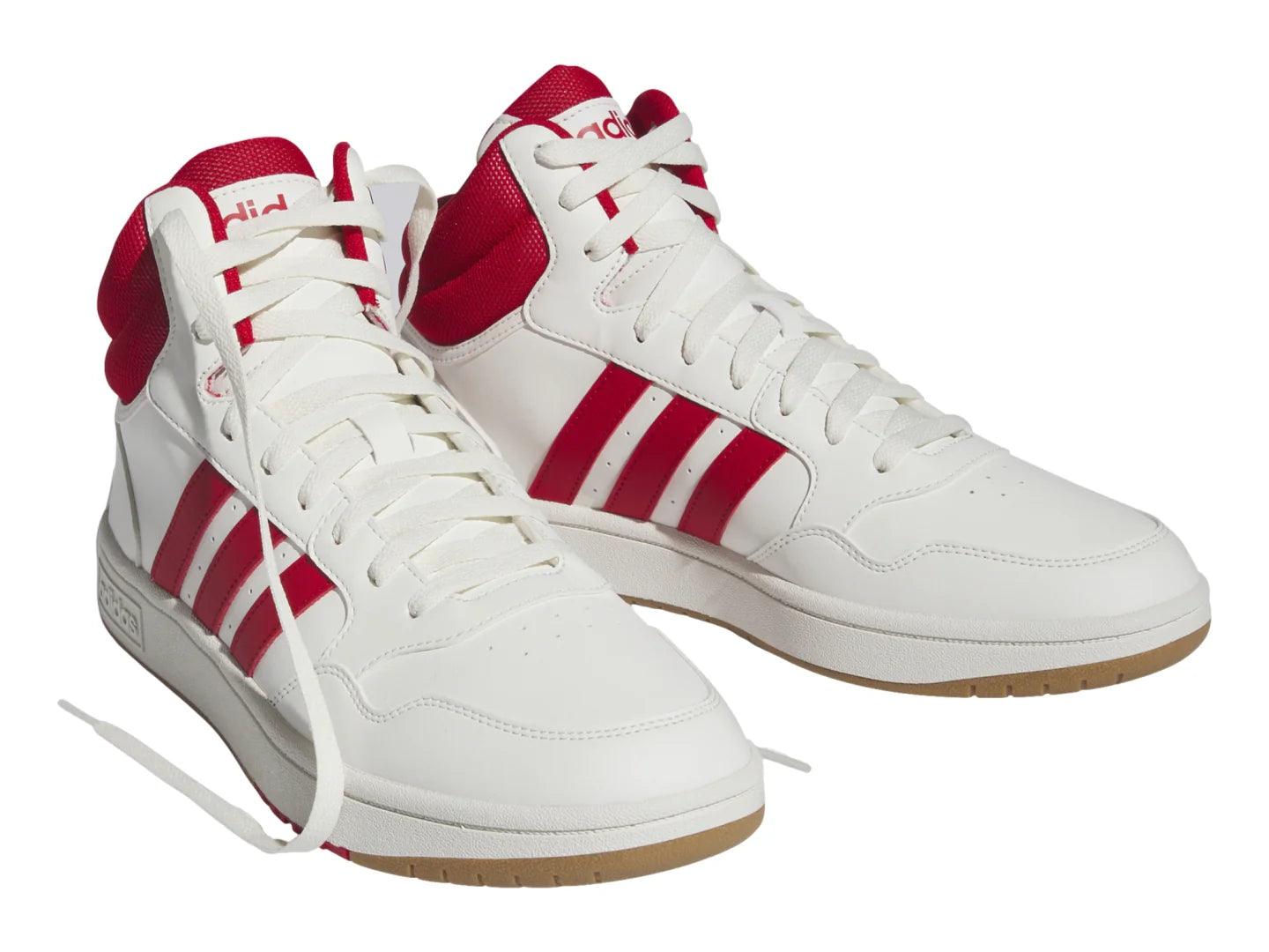 Tenis Adidas Hoops 30 Mid Blanco y Rojo para Hombre