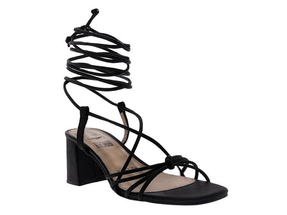 Sandalias Sary Tacón Negro Lace Up para Mujer