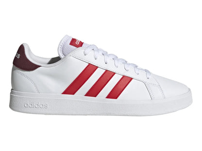 Tenis Adidas Grand Court Base 20 Blanco y Rojo para Hombre