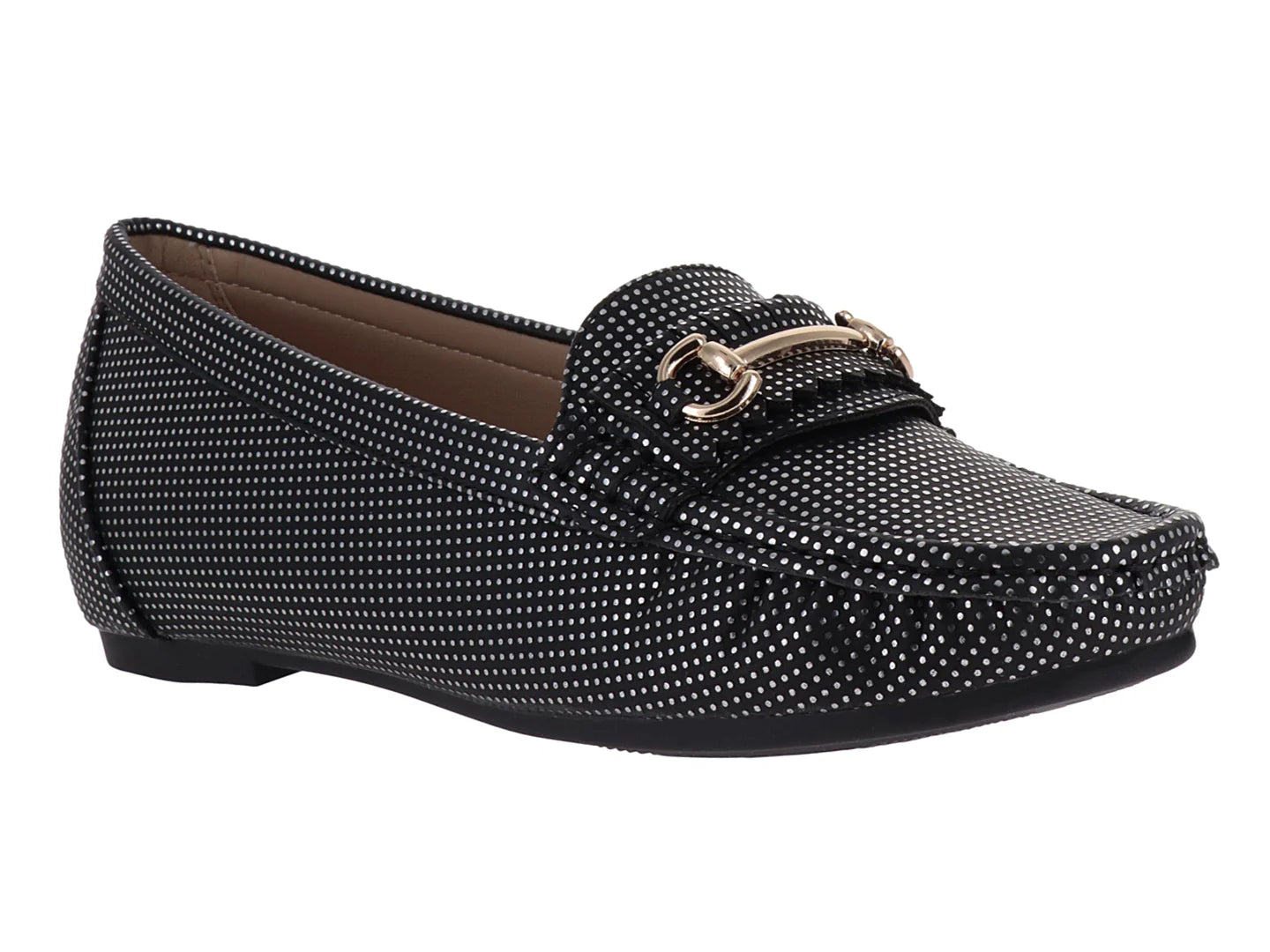 Zapatos Mocasines Roze Negros para Mujer