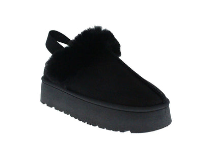 Pantuflas Furor Plataforma Negro para Mujer