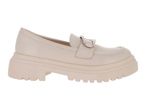 Zapatos Mocasines Roze Blancos para Mujer