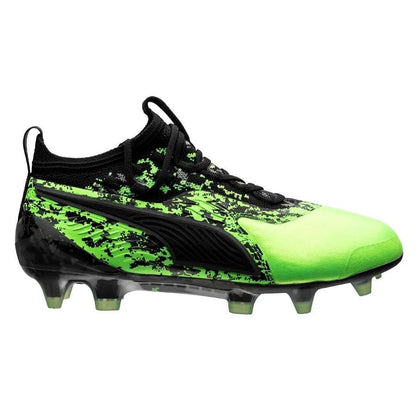 PUMA One 191 Jr FG AG Multi Ground Soccer Cleats Hacked Green Black