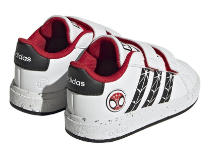 Tenis Adidas Grand Court Spider Man Blanco para Niño