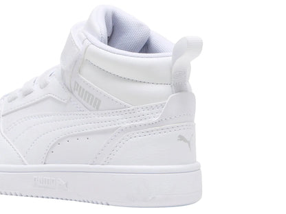 Tenis PUMA Rebound V6 Mid Blancos para Niño
