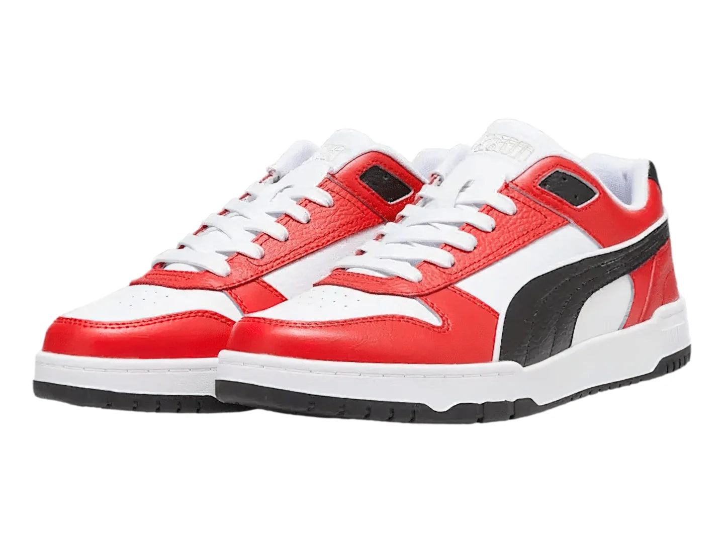 Tenis PUMA RBD Game Low Blanco Negro y Rojo para Hombre