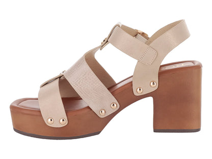 Sandalias Roze Beige para Mujer