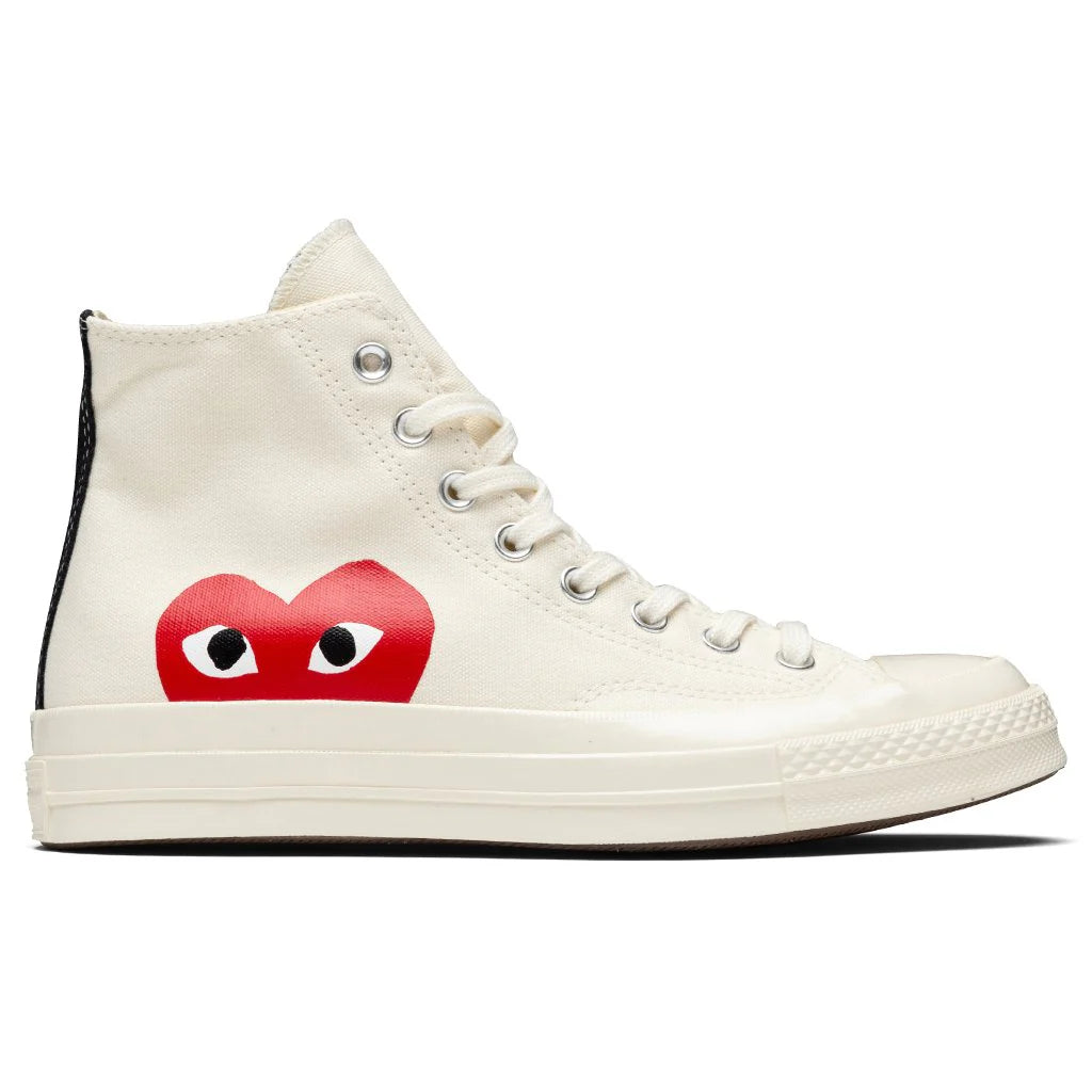 Converse x Comme Des Garcons PLAY All Star Chuck 70 Hi White