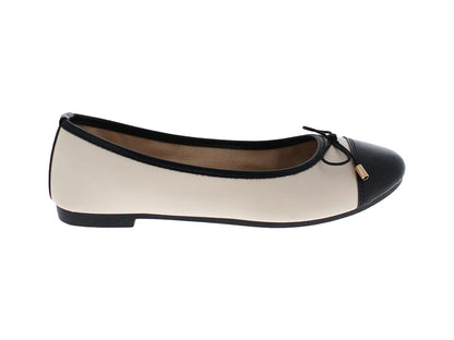 Zapatos Planos Furor Negro y Beige para Mujer