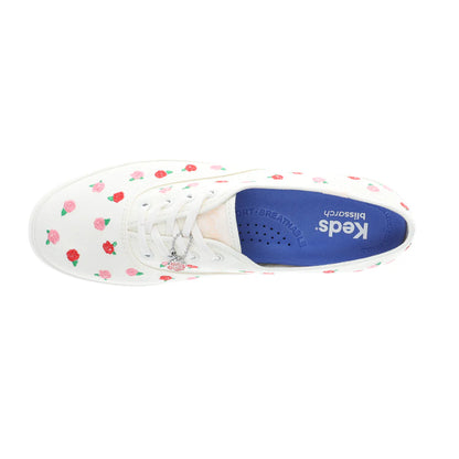 Champion Canvas Rose Embroidery Lace Up Sneakers