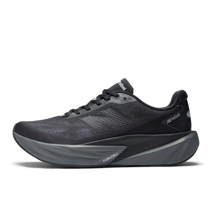 Men's FuelCell Rebel v5 in Black with Castlerock and Silver Metallic