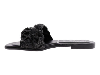 Sandalias Luna Rosa Casuales Negras para Mujer