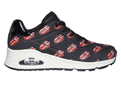 Tenis Skechers One Rolling Stones Negro y Rojo para Mujer