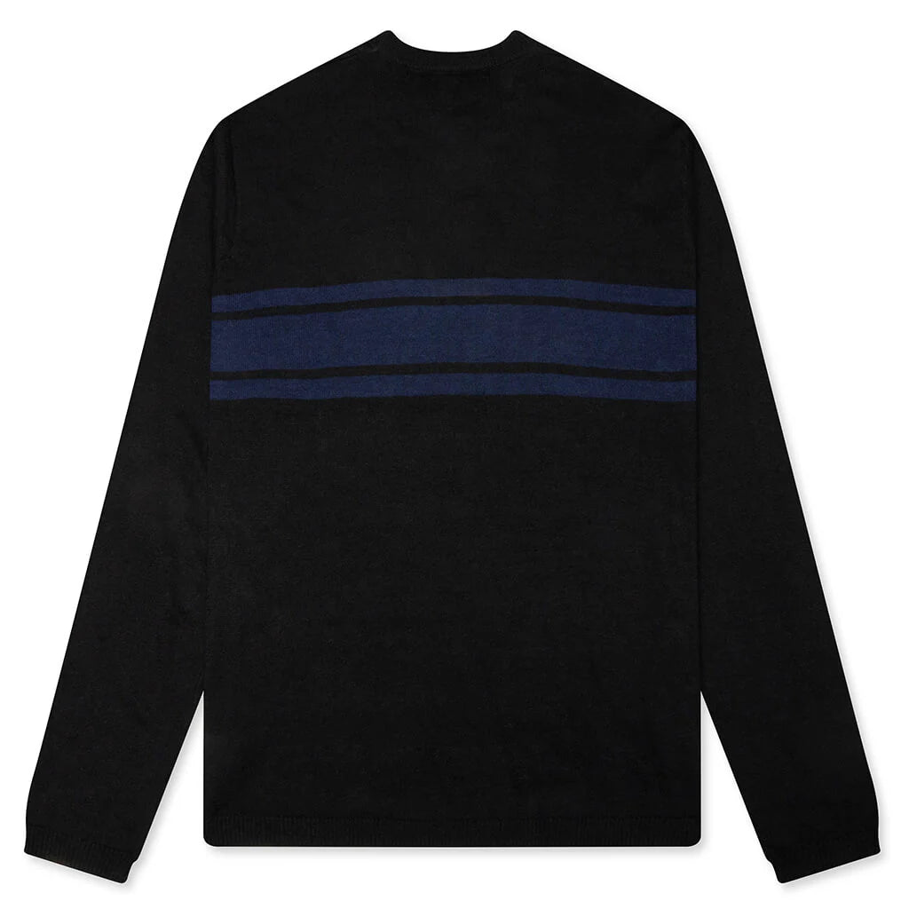 Lightweight Striped Sweater Black