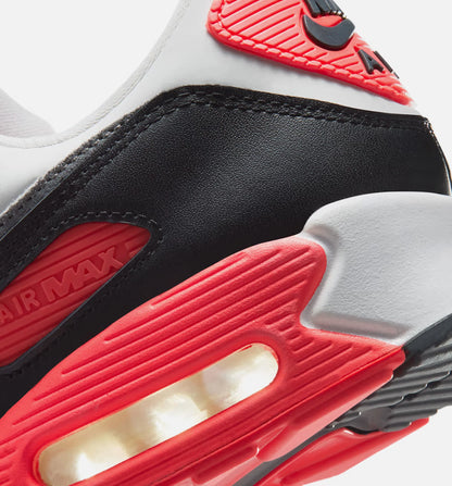 Air Max 90 Infrared 3M Mens Lifestyle Shoe White Cement Grey Infrared Black