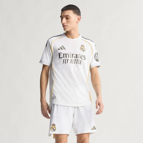 adidas Real Madrid Home Authentic Mens Soccer Jersey 25 26 White