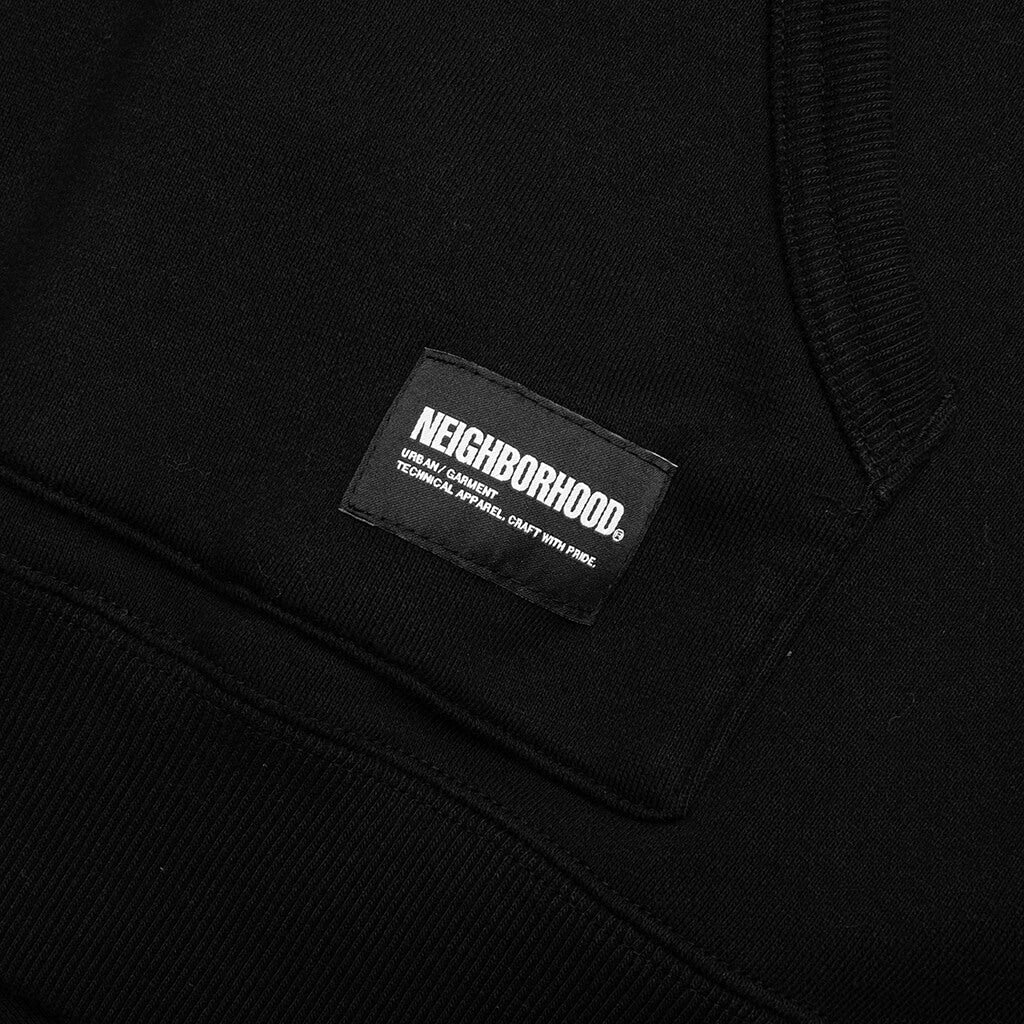 Classic Sweat Parka L S Black