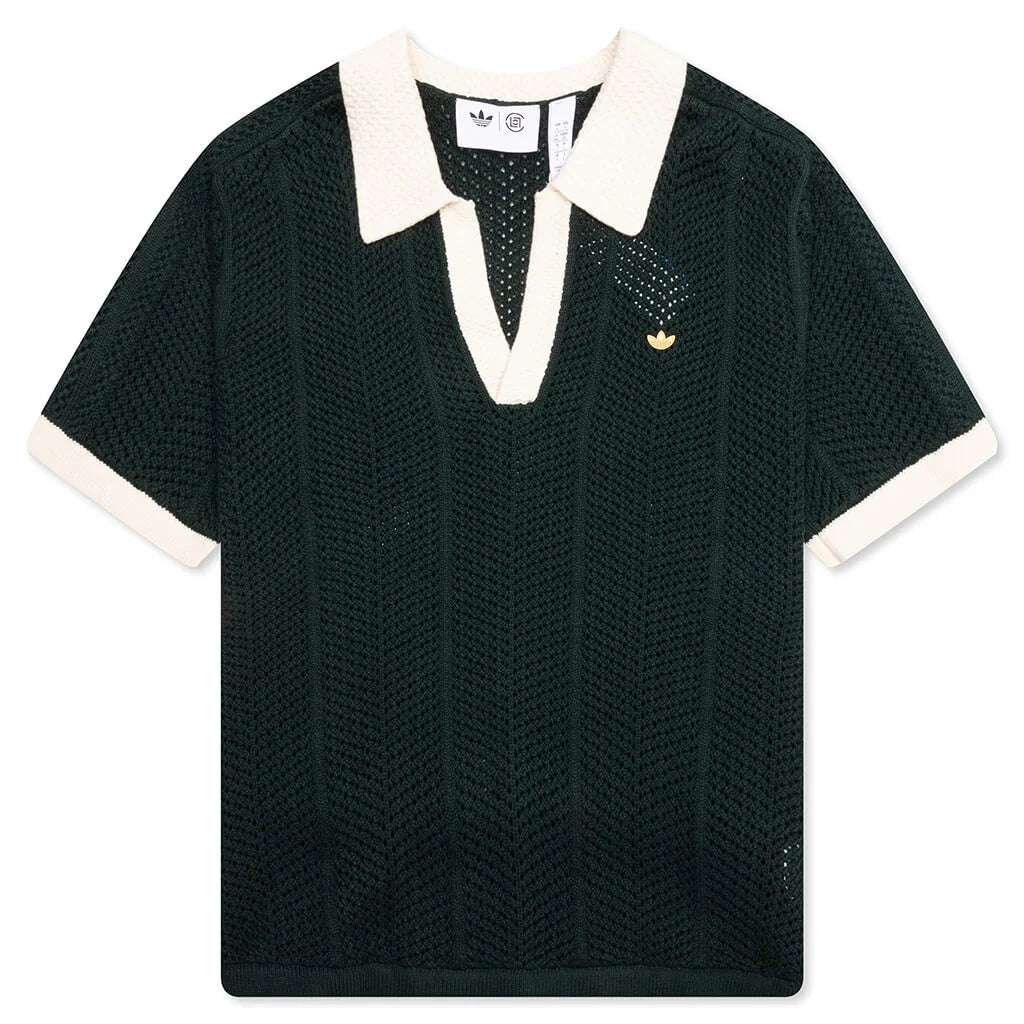 Adidas Originals x CLOT Knit Polo by Edison Chen Green Night