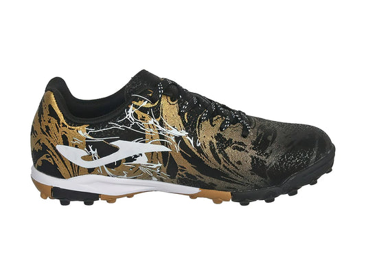 Tenis de Fútbol Joma Super Copa Negro y Dorado para Niño