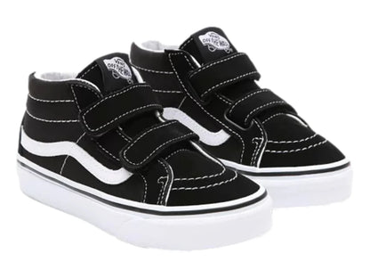 Tenis Vans Sk8 Mid Reissue Negro y Blanco para Niño