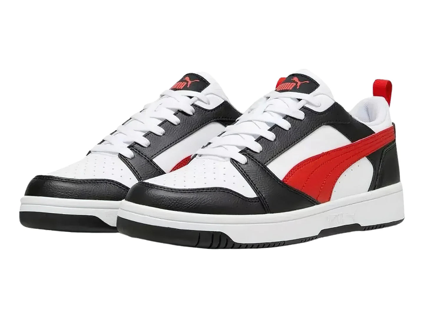 Tenis PUMA Rebound V6 Low Blanco y Rojo para Hombre