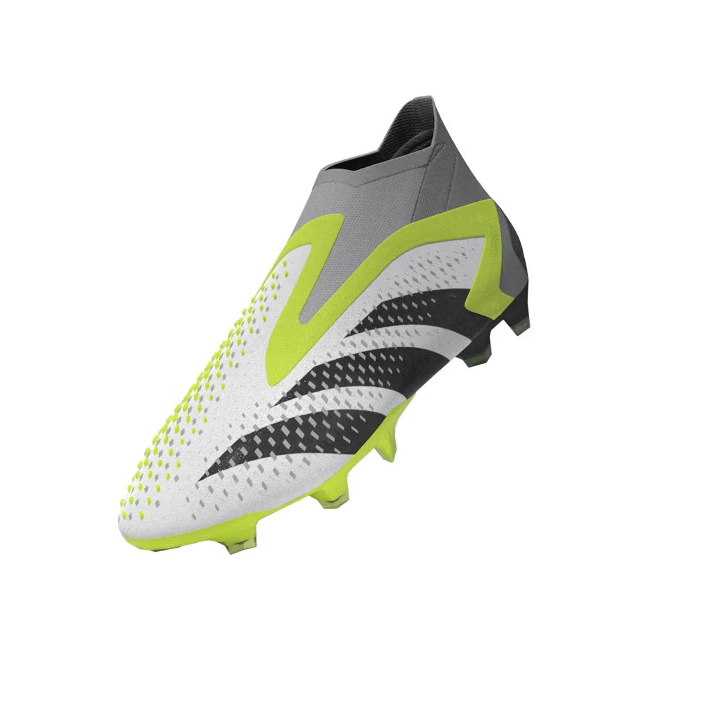 adidas Predator Accuracy FG Firm Ground Cleats White Black Lucid Lemon
