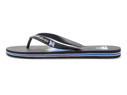 Sandalias Quiksilver Molokai Art Negro y Azul para Hombre
