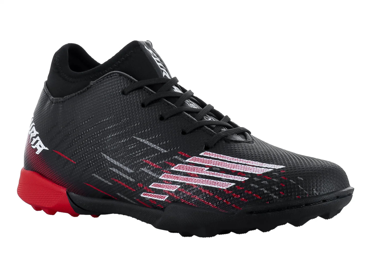 Tenis de Fútbol Furia 1515 Negro y Rojo para Niño