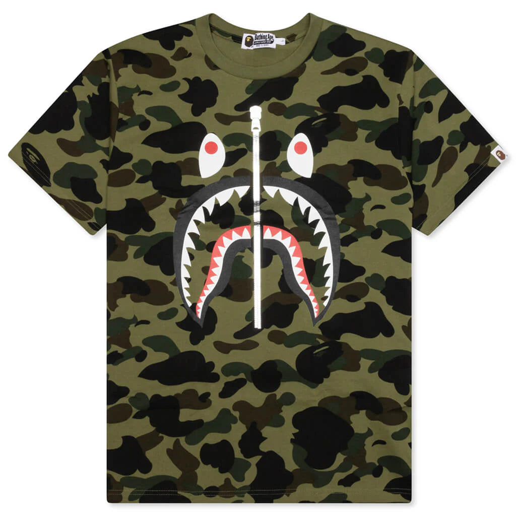 1st Camo Shark Tee Green