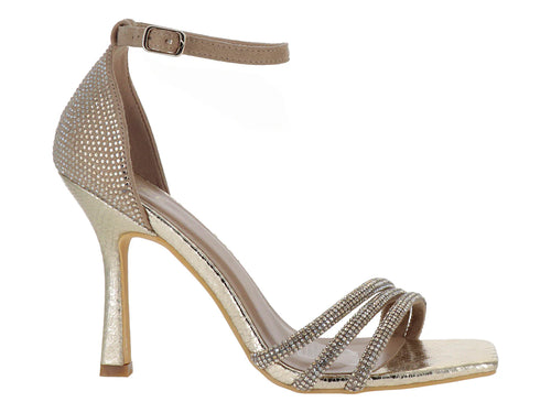 Sandalias de Tacón Roze Dorado para Mujer