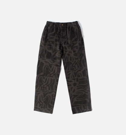 Broken Fitted Mens Pants Black