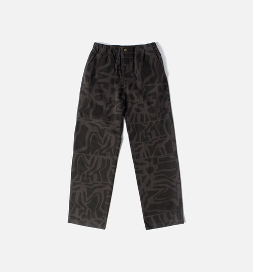 Broken Fitted Mens Pants Black