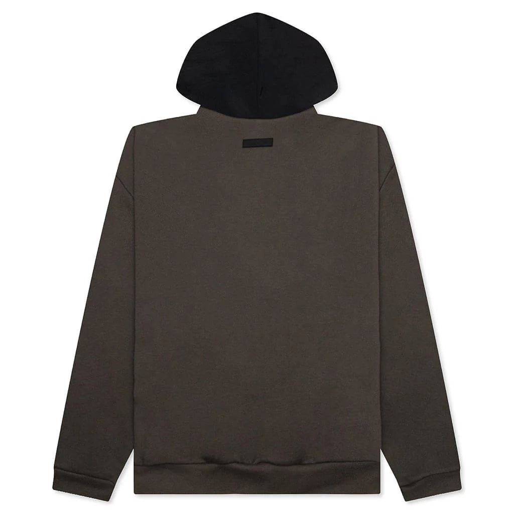 Nylon Fleece Hoodie Ink Jet Black