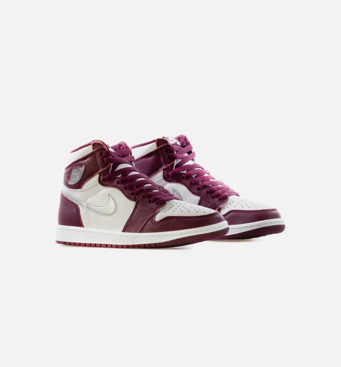 Air Jordan 1 Retro High OG Bordeaux Mens Lifestyle Shoe Bordeaux White Metallic Silver Limit One Per Customer
