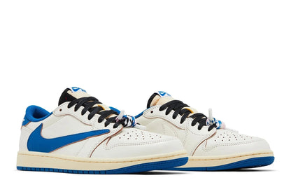 Fragment Design x Travis Scott x Jordan 1 Low OG SP Sail Military Blue