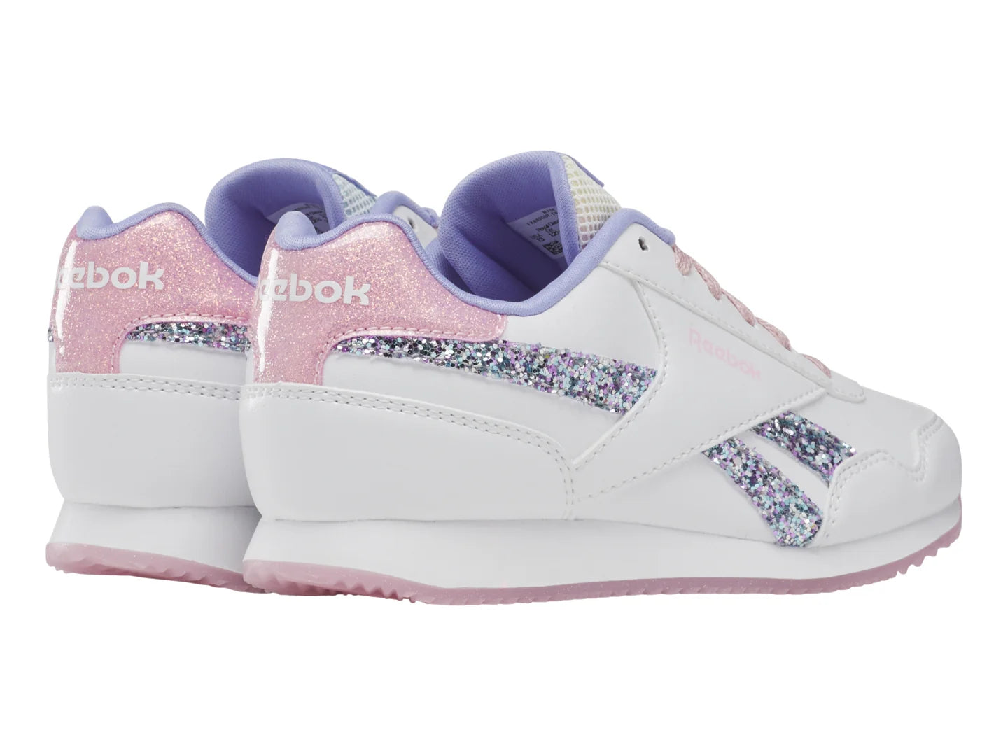 Tenis Reebok Royal CL Jog 30 Blanco y Rosa para Niña