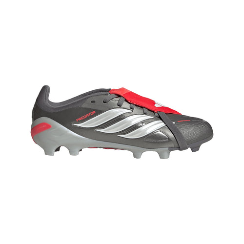 adidas Predator Elite Fold Over Tongue FG Youth Soccer Cleats Grey Red
